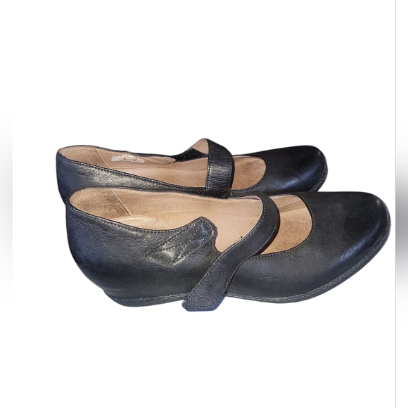 Dansko Roxanne Black Nubuck Leather Comfort Mary Jane Wedge Shoes Sz EU 41 US 10 - Picture 8 of 9